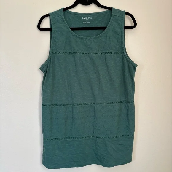 Talbots Green Cotton Tank Size X - Picture 1 of 7